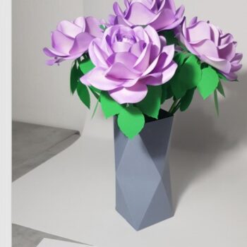 Intra απο ξύλο plywood  Χρώμα wenge 3mm-4mm πάχος - Πρότυπο βάζου με διαμάντια Nr 1 Δίασταση 20x20 cm INTRAFABR-54254843 - Image 5