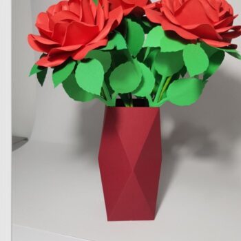 Intra απο ξύλο plywood  Χρώμα wenge 3mm-4mm πάχος - Πρότυπο βάζου με διαμάντια Nr 1 Δίασταση 20x20 cm INTRAFABR-54254843 - Image 6