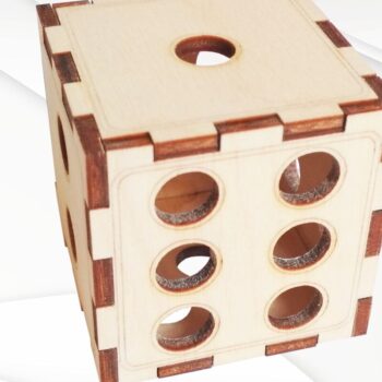 Intra απο ξύλο plywood  Χρώμα wenge 3mm-4mm πάχος - με λέιζερ ζαριών. DXF. Δίασταση 50x50 cm INTRAFABR-75532784 - Image 6