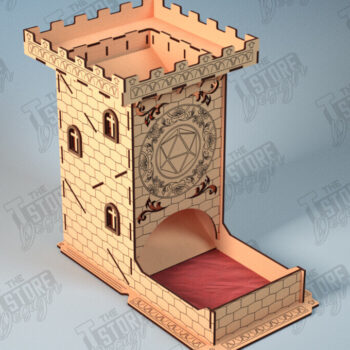 Intra απο ξύλο plywood Χρώμα wenge 3mm-4mm πάχος - Πύργος Ζαριών | Επιτραπέζιο παιχνίδι | Παιχνίδι με ζάρια |DND Δίασταση 15x15 cm INTRAFABR-27530330 - Image 1