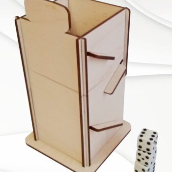 Intra απο ξύλο plywood Χρώμα wenge 3mm-4mm πάχος - Πίνακας παιχνιδιών Dice Tower, Design Cut με λέιζερ Δίασταση 162x88 cm INTRAFABR-27530259 - Image 2