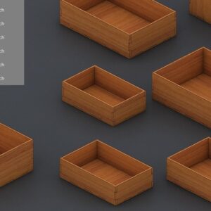 Intra απο ξύλο plywood  Χρώμα wenge 3mm-4mm πάχος - κουτιού διαφορετικών μεγεθών 048 Δίασταση 20x20 cm INTRAFABR-75533545