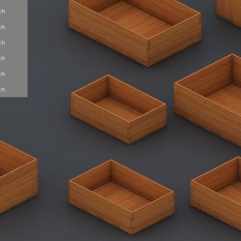 Intra απο ξύλο plywood  Χρώμα wenge 3mm-4mm πάχος - κουτιού διαφορετικών μεγεθών 048 Δίασταση 20x20 cm INTRAFABR-75533545 - Image 1