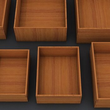 Intra απο ξύλο plywood  Χρώμα wenge 3mm-4mm πάχος - κουτιού διαφορετικών μεγεθών 048 Δίασταση 20x20 cm INTRAFABR-75533545 - Image 2