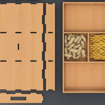 Intra απο ξύλο plywood 3mm-4mm πάχος - Διαφορετικά αρχεία  κοπής με λέιζερ με παχύ δίσκο Δίασταση 30x20 cm INTRAFABR-60981841 - Image 4