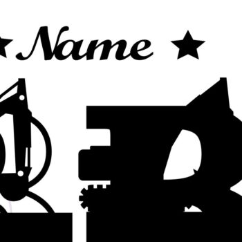 Intra απο ξύλο plywood  Χρώμα wenge 3mm-4mm πάχος - Digger Capital Monogram Letter B Δίασταση 30x20 cm INTRAFABR-96924930 - Image 2