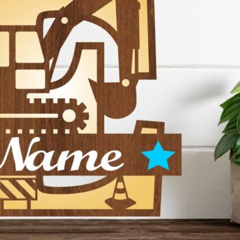 Intra απο ξύλο plywood  Χρώμα wenge 3mm-4mm πάχος - Digger Capital Monogram Letter E Δίασταση 30x20 cm INTRAFABR-118348245 - Image 1