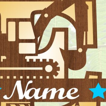 Intra απο ξύλο plywood  Χρώμα wenge 3mm-4mm πάχος - Digger Capital Monogram Letter E Δίασταση 30x20 cm INTRAFABR-118348245 - Image 3