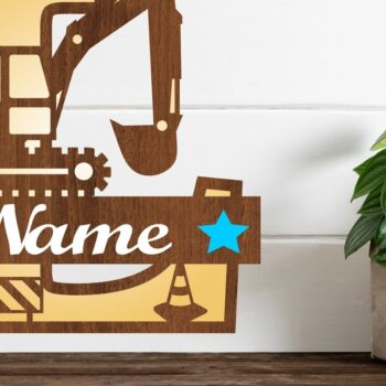 Intra απο ξύλο plywood  Χρώμα wenge 3mm-4mm πάχος - Digger Capital Monogram Letter L Δίασταση 30x20 cm INTRAFABR-27614376 - Image 1