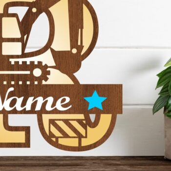 Intra απο ξύλο plywood Χρώμα wenge 3mm-4mm πάχος - Digger Capital Monogram Letter R Δίασταση 30x20 cm INTRAFABR-79072049 - Image 1