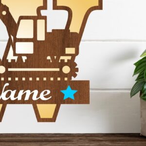 Intra απο ξύλο plywood  Χρώμα wenge 3mm-4mm πάχος - Digger Capital Monogram Letter W Δίασταση 30x20 cm INTRAFABR-79137675