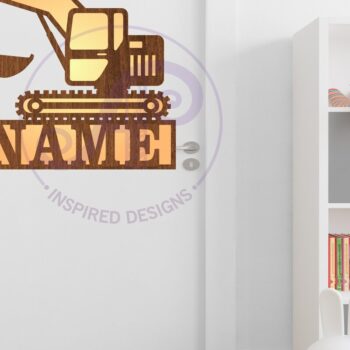 Intra απο ξύλο plywood  Χρώμα wenge 3mm-4mm πάχος - Πινακίδα ονόματος οχήματος κατασκευής Digger Δίασταση 30x20 cm INTRAFABR-109736745 - Image 4