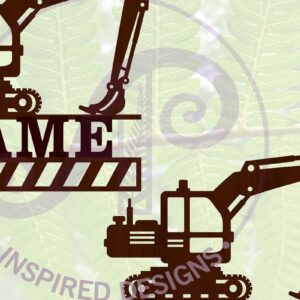 Intra απο ξύλο plywood  Χρώμα wenge 3mm-4mm πάχος - Digger Name Sign Cut File Δίασταση 30x20 cm INTRAFABR-109736776