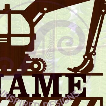 Intra απο ξύλο plywood Χρώμα wenge 3mm-4mm πάχος - Digger Name Sign Cut File Δίασταση 30x20 cm INTRAFABR-109736776 - Image 2