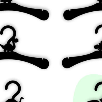 Intra απο ξύλο plywood  Χρώμα wenge 3mm-4mm πάχος - Dino Baby Hangers , Κρεμάστρα Δίασταση 20x20 cm INTRAFABR-79646476 - Image 3