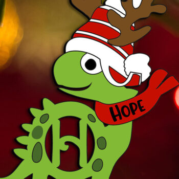 Intra απο ξύλο plywood  Χρώμα wenge 3mm-4mm πάχος - Dino Letter H Χριστουγεννιάτικο στολίδι διακοπές Δίασταση 6x6 cm INTRAFABR-85703989 - Image 1