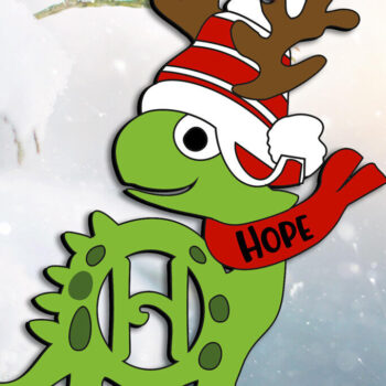 Intra απο ξύλο plywood  Χρώμα wenge 3mm-4mm πάχος - Dino Letter H Χριστουγεννιάτικο στολίδι διακοπές Δίασταση 6x6 cm INTRAFABR-85703989 - Image 2