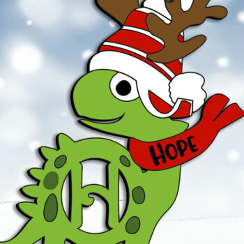 Intra απο ξύλο plywood  Χρώμα wenge 3mm-4mm πάχος - Dino Letter H Χριστουγεννιάτικο στολίδι διακοπές Δίασταση 6x6 cm INTRAFABR-85703989 - Image 3