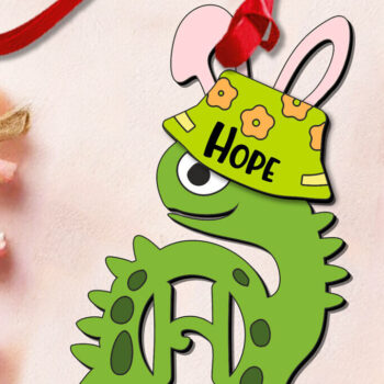 Intra απο ξύλο plywood  Χρώμα wenge 3mm-4mm πάχος - Dino Letter H Πασχαλινή Κρεμάστρα Δίασταση 6x6 cm INTRAFABR-85704047 - Image 1