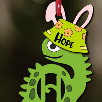 Intra απο ξύλο plywood  Χρώμα wenge 3mm-4mm πάχος - Dino Letter H Πασχαλινή Κρεμάστρα Δίασταση 6x6 cm INTRAFABR-85704047 - Image 2