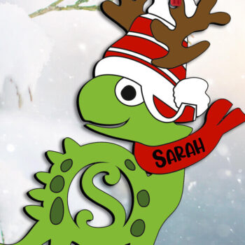 Intra απο ξύλο plywood  Χρώμα wenge 3mm-4mm πάχος - Χριστουγεννιάτικο στολίδι Dino Letter S Δίασταση 6x6 cm INTRAFABR-74399205 - Image 1