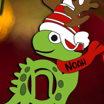 Intra απο ξύλο plywood Χρώμα wenge 3mm-4mm πάχος - Χριστουγεννιάτικο εορταστικό στολίδι Dino N Letter Δίασταση 6x6 cm INTRAFABR-124512882 - Image 2