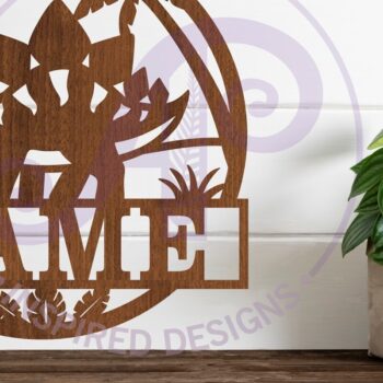 Intra απο ξύλο plywood  Χρώμα wenge 3mm-4mm πάχος - Σήμα ονόματος Dino Stegosaurus Δίασταση 30x20 cm INTRAFABR-124513114 - Image 1