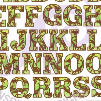 Intra απο ξύλο plywood  Χρώμα wenge 3mm-4mm πάχος - Dinosaur Alphabet Letter Set 2 Layer X50 Δίασταση 30x20 cm INTRAFABR-90039821 - Image 4