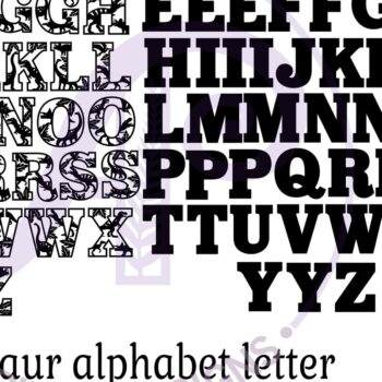 Intra απο ξύλο plywood  Χρώμα wenge 3mm-4mm πάχος - Dinosaur Alphabet Letter Set 2 Layer X50 Δίασταση 30x20 cm INTRAFABR-90039821 - Image 5