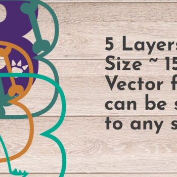 Intra απο ξύλο plywood  Χρώμα wenge 3mm-4mm πάχος - Αλφάβητο γενεθλίων δεινοσαύρων Γράμμα Β Δίασταση 20x20 cm INTRAFABR-90040110 - Image 2