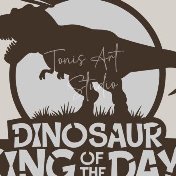 Intra απο ξύλο plywood  Χρώμα wenge 3mm-4mm πάχος - Dinosaur Birthday Cake Topper , T Rex Δίασταση 40x50 cm INTRAFABR-90040320 - Image 1