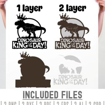 Intra απο ξύλο plywood  Χρώμα wenge 3mm-4mm πάχος - Dinosaur Birthday Cake Topper , T Rex Δίασταση 40x50 cm INTRAFABR-90040320 - Image 6