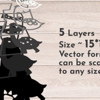 Intra απο ξύλο plywood  Χρώμα wenge 3mm-4mm πάχος - για τα γενέθλια του δεινοσαύρου 7 Δίασταση 20x20 cm INTRAFABR-90039442 - Image 2