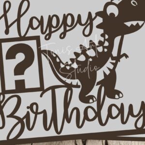 Intra απο ξύλο plywood  Χρώμα wenge 3mm-4mm πάχος - Dinosaur Birthday for Kids Party Δίασταση 40x50 cm INTRAFABR-98253448