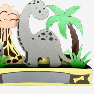 Intra απο ξύλο plywood  Χρώμα wenge 3mm-4mm πάχος - Dinosaur Card Cut File Paper Cut Dino Δίασταση 20x20 cm INTRAFABR-109457100