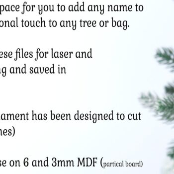 Intra απο ξύλο plywood  Χρώμα wenge 3mm-4mm πάχος - Χριστουγεννιάτικο Στολίδι Δεινόσαυρος Laser Δίασταση 6x6 cm INTRAFABR-72027480 - Image 4