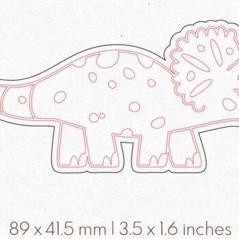 Intra απο ξύλο plywood  Χρώμα wenge 3mm-4mm πάχος - κοπής με λέιζερ σκουλαρίκια Dinosaur Δίασταση 3x3 cm INTRAFABR-96500319 - Image 2