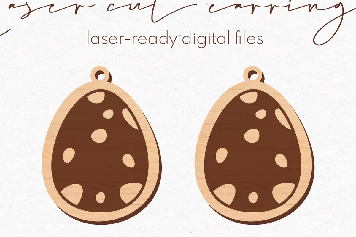 Intra απο ξύλο plywood  Χρώμα wenge 3mm-4mm πάχος - Σκουλαρίκια Dinosaur Egg | Δίασταση 3x3 cm INTRAFABR-36870469