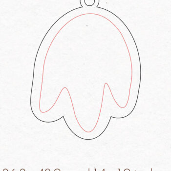 Intra απο ξύλο plywood  Χρώμα wenge 3mm-4mm πάχος - Σκουλαρίκια με ίχνος δεινοσαύρου | Δίασταση 3x3 cm INTRAFABR-103144122 - Image 2