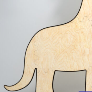 Intra απο ξύλο plywood  Χρώμα wenge 3mm-4mm πάχος - Διάγραμμα ανάπτυξης δεινοσαύρων, διάγραμμα ύψους Dino Δίασταση 30x20 cm INTRAFABR-123671449 - Image 2