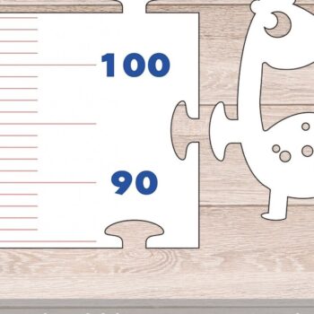 Intra απο ξύλο plywood  Χρώμα wenge 3mm-4mm πάχος - Διάγραμμα ανάπτυξης ύψους δεινοσαύρων, Ruller Δίασταση 30x20 cm INTRAFABR-96846969 - Image 4