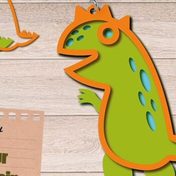 Intra απο ξύλο plywood  Χρώμα wenge 3mm-4mm πάχος - Μπρελόκ Dinosaur, Dino 3d Δίασταση 3x3 cm INTRAFABR-122404982 - Image 1