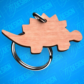 Intra απο ξύλο plywood  Χρώμα wenge 3mm-4mm πάχος - Μπρελόκ Dinosaur Shapes Δίασταση 4x4 cm INTRAFABR-99136078 - Image 1