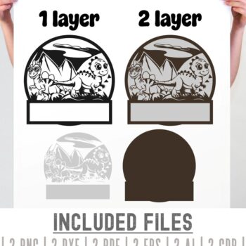 Intra απο ξύλο plywood  Χρώμα wenge 3mm-4mm πάχος - κοπής με λέιζερ Dinosaur για παιδικό δωμάτιο Δίασταση 20x20 cm INTRAFABR-99135873 - Image 4