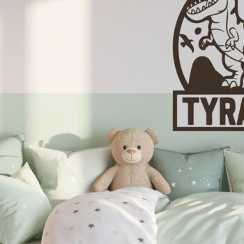 Intra απο ξύλο plywood  Χρώμα wenge 3mm-4mm πάχος - Σήμα ονόματος δεινοσαύρου , Laser δεινοσαύρων Δίασταση 40x50 cm INTRAFABR-99136014 - Image 2