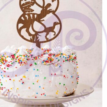 Intra απο ξύλο plywood Χρώμα wenge 3mm-4mm πάχος - Dinosaur Number Cake Toppers Files Δίασταση 30x20 cm INTRAFABR-28214960 - Image 2