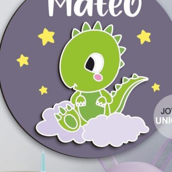 Intra απο ξύλο plywood Χρώμα wenge 3mm-4mm πάχος - Πινακίδα ονόματος φυτωρίου δεινοσαύρων Δίασταση 20x20 cm INTRAFABR-109511477 - Image 1