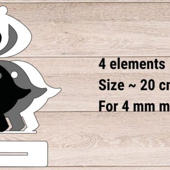 Intra απο ξύλο plywood  Χρώμα wenge 3mm-4mm πάχος - Κορνίζα Dinosaur για , Dino Δίασταση 20x25 cm INTRAFABR-99139074 - Image 2