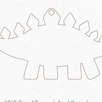 Intra απο ξύλο plywood  Χρώμα wenge 3mm-4mm πάχος - Σκουλαρίκια Dinosaur Silhouette | Δίασταση 3x3 cm INTRAFABR-116818070 - Image 2