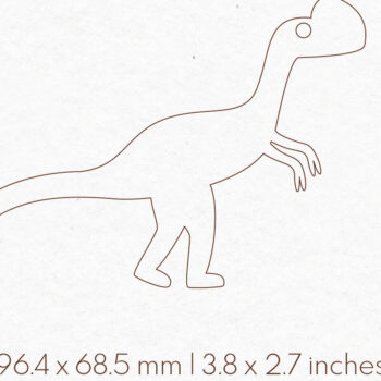 Intra απο ξύλο plywood  Χρώμα wenge 3mm-4mm πάχος - Σκουλαρίκια Dinosaur Silhouette | Δίασταση 3x3 cm INTRAFABR-90851156 - Image 2